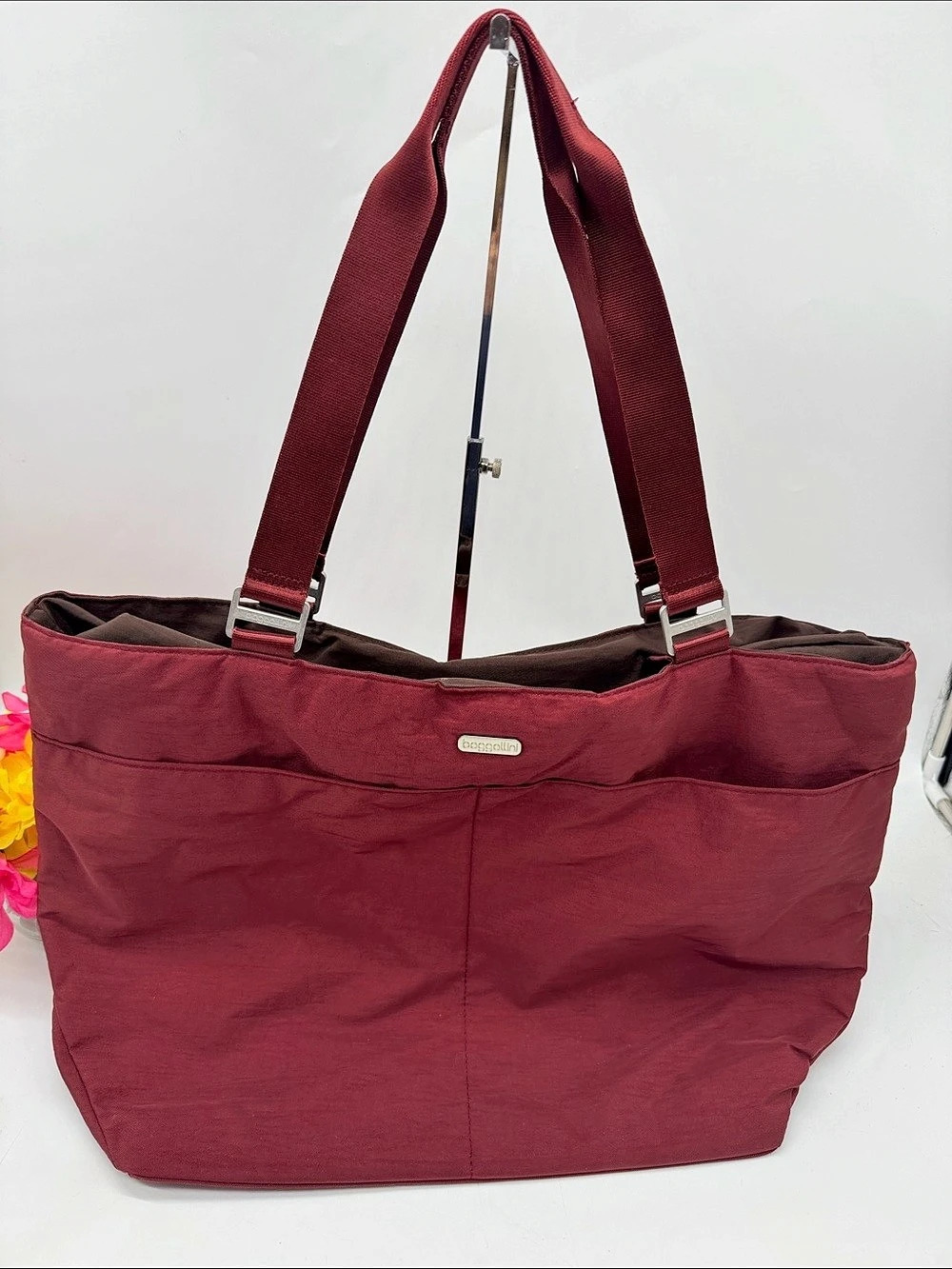 Baggallini Burgandy Red Large Overnight Tote Bag